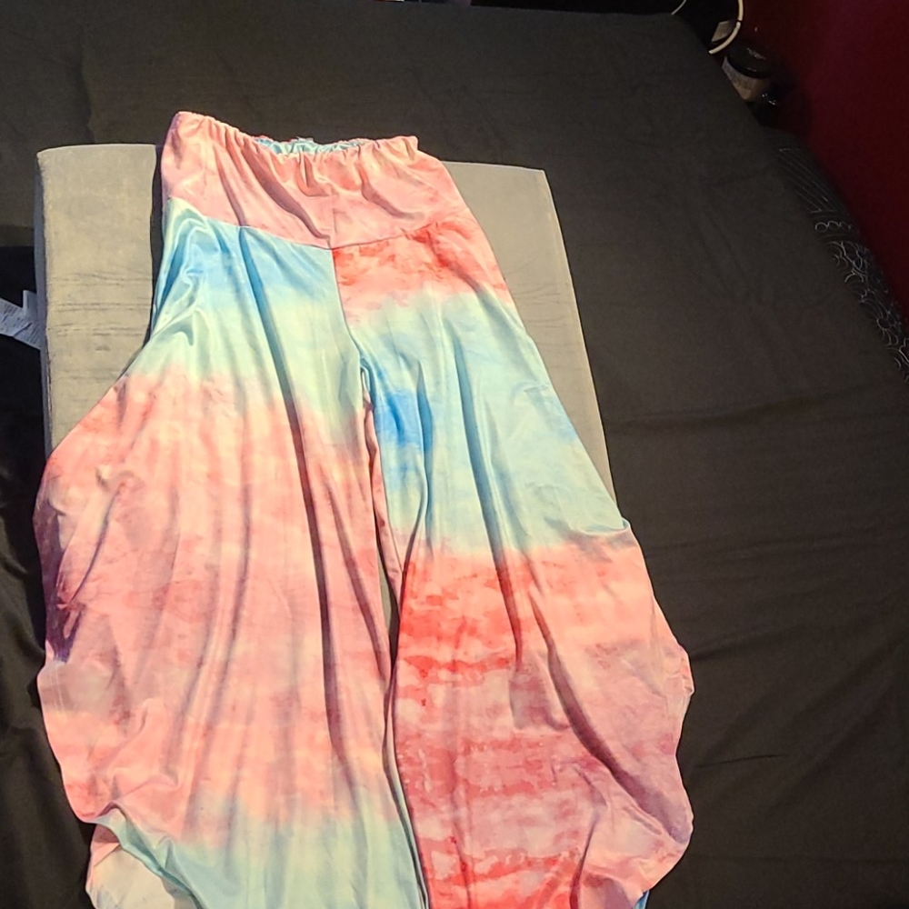 Tie dye cover up pants